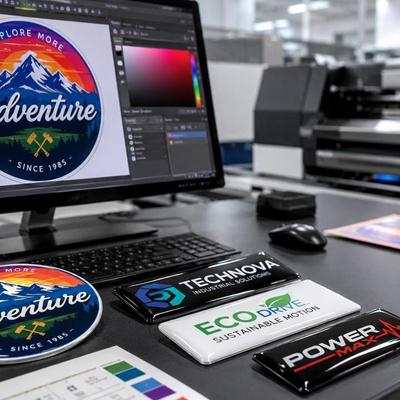 Producción industrial de imanes de resina personalizados con acabado doming 3D