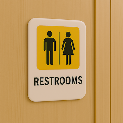 Etiquetas adhesivas de señalización personalizadas aplicadas en puertas y paredes de oficina