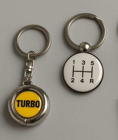 Autocolantes doming personalizados sobre porta-chaves de couro preto