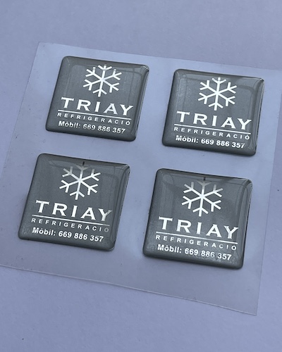 Autocolante com gota de resina personalizado para cozinhas