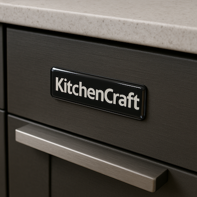 Autocolante com gota de resina personalizado para cozinhas